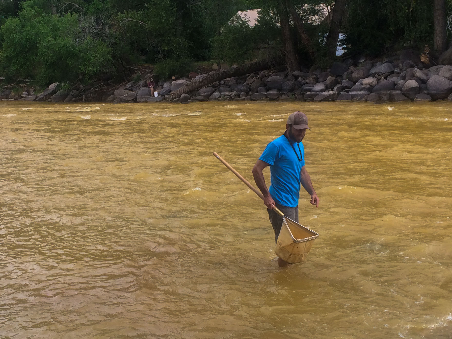 Picture of a man in a river