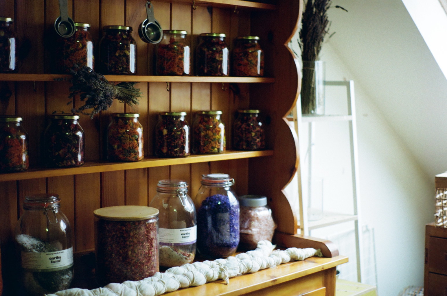 Shelf with products