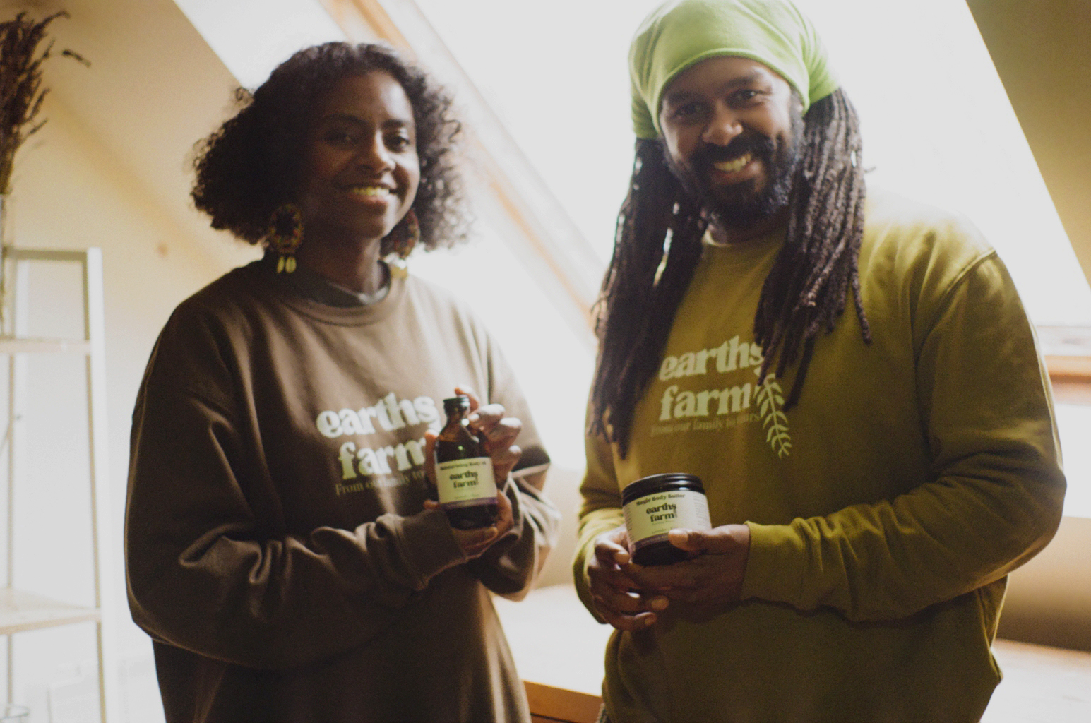 Danny and Tenesia showing products
