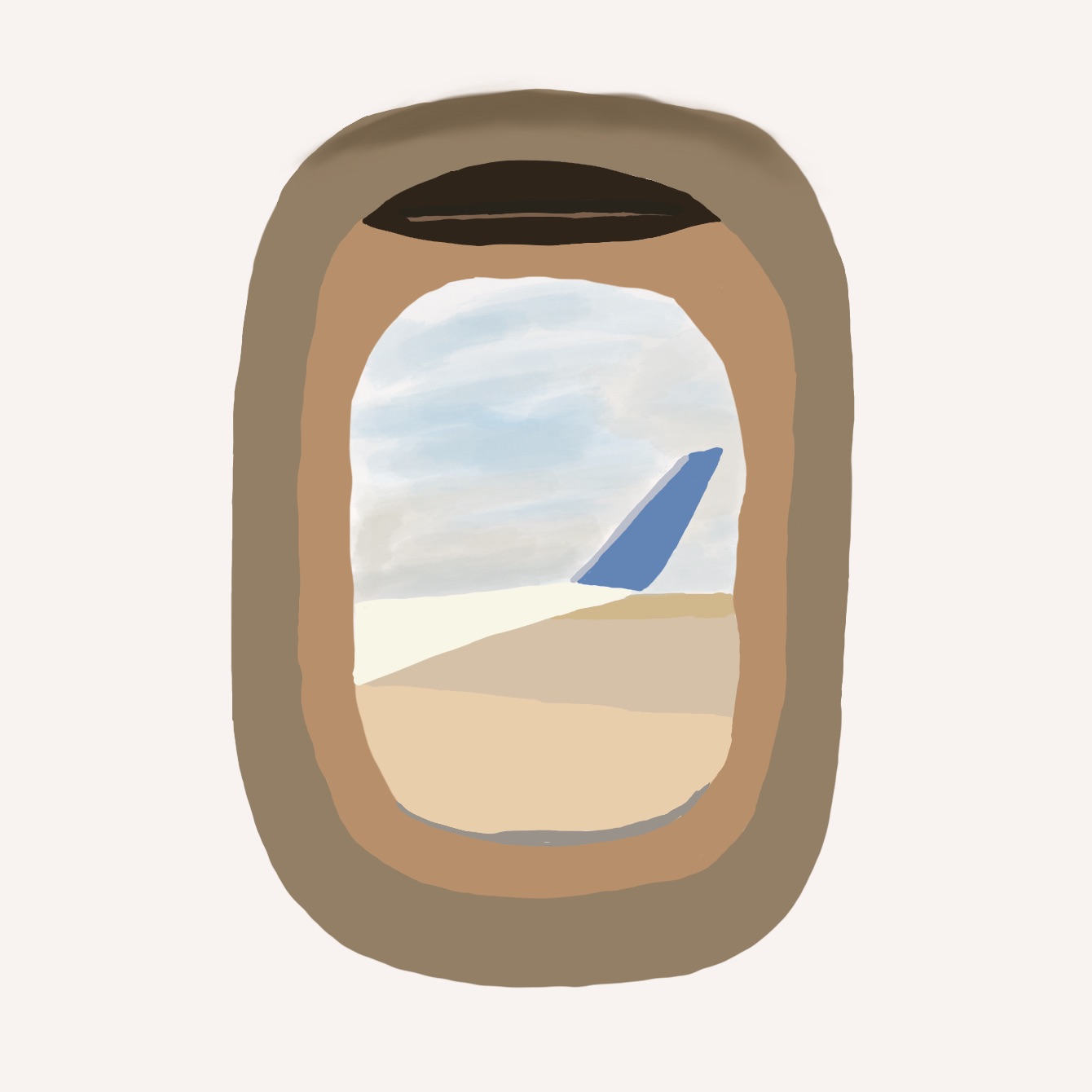 an illustration of an airplane window
