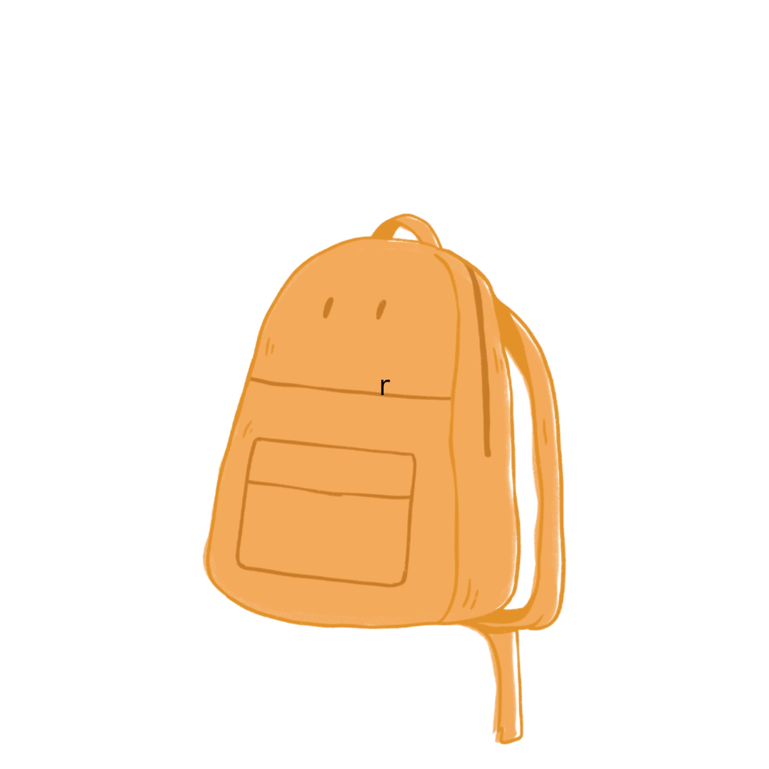 orange backpack