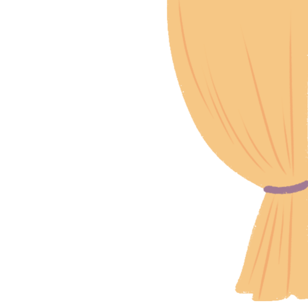 half of a curtain