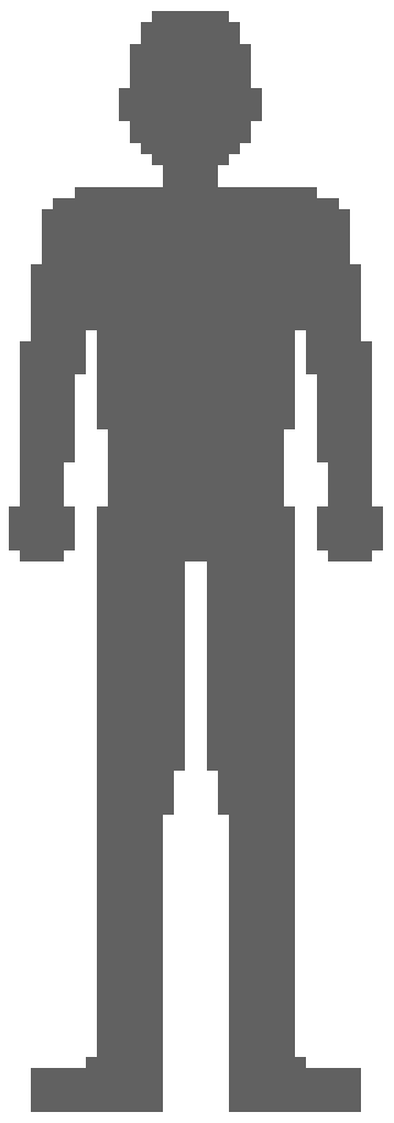 Featureless person standing