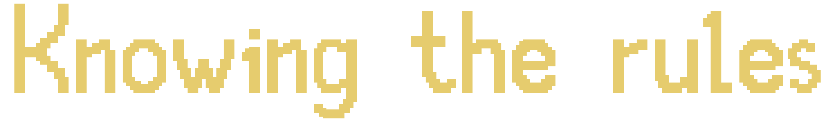 Section 2, Knowing the rules